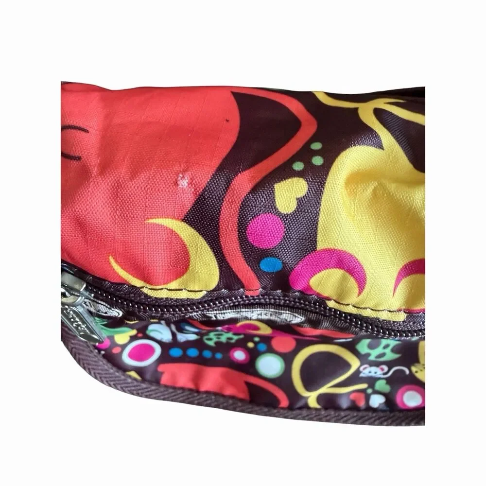LeSportsac Crossbody & Shoulder Bag Multicolor Mouse Rat Print Zipper Pockets - Picture 11 of 16